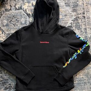 The North Face Black Hoodie with Red Logo